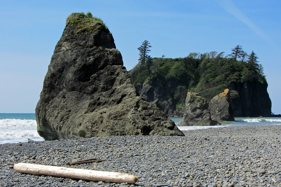 Sea stacks at Ruby Beach on the Olympic National Park coast.